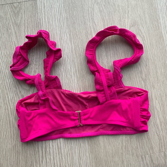 Beach Riot Madeline Bikini Top Pink Fuchsia Rose - Picture 2 of 3